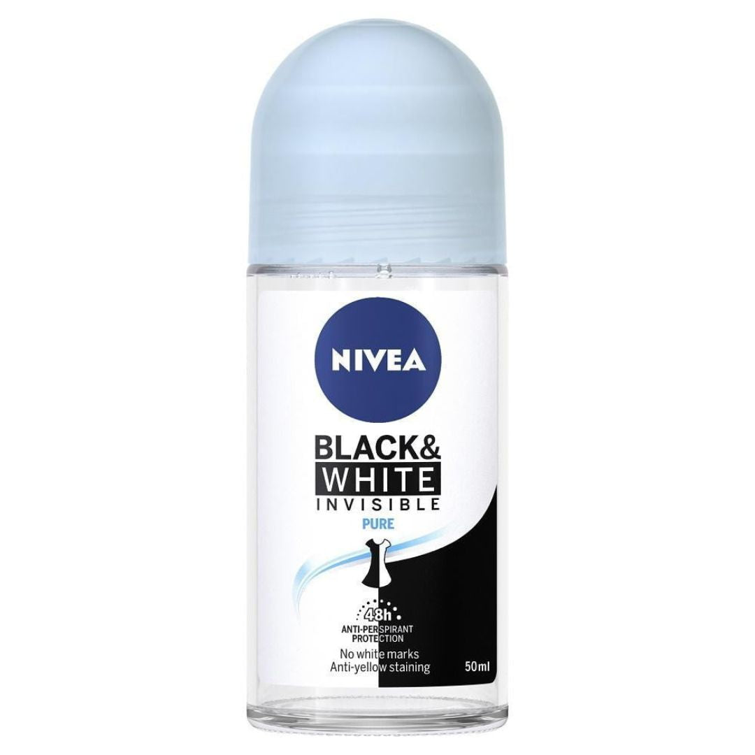 Nivea Roll On Dama Black & White Pure 50 ml