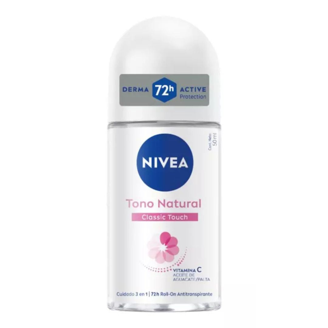 Nivea Roll On Dama Tono Natural Classic Touch 50 ml