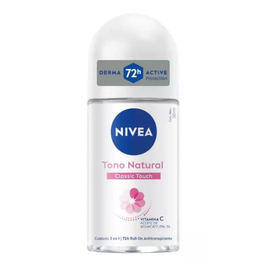 Nivea Roll On Dama Tono Natural Classic Touch 50 ml