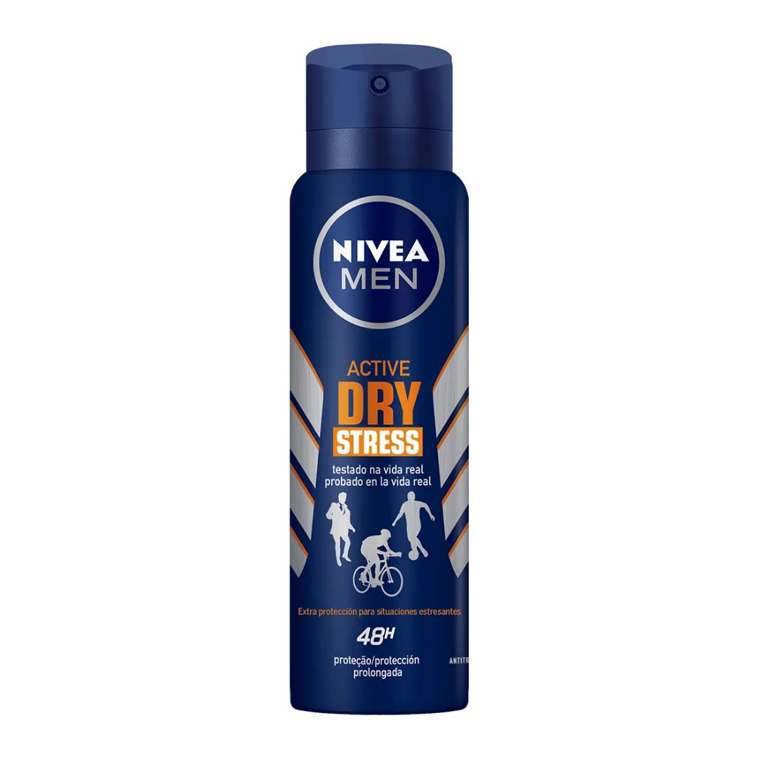 Nivea Spray Varón Active Dry Stress 150 ml