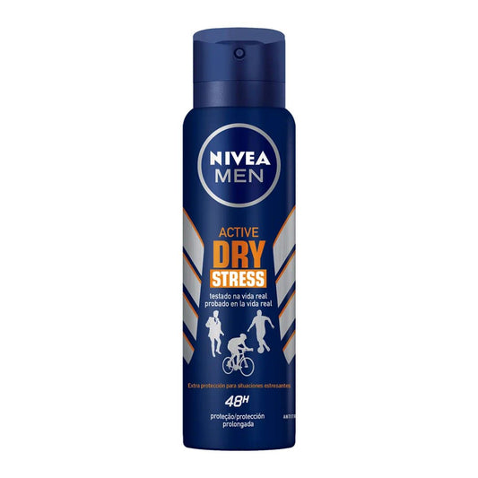 Nivea Spray Varón Active Dry Stress 150 ml