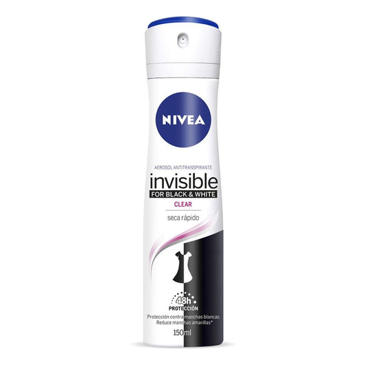 Nivea Spray Dama Black & White Clear 150 ml