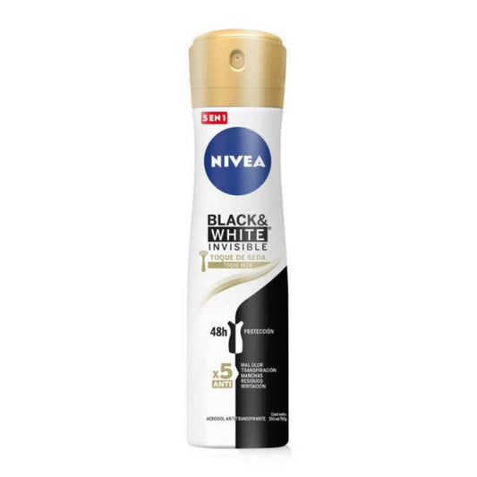 Nivea Spray Dama Black & White Toque de Seda 150 ml