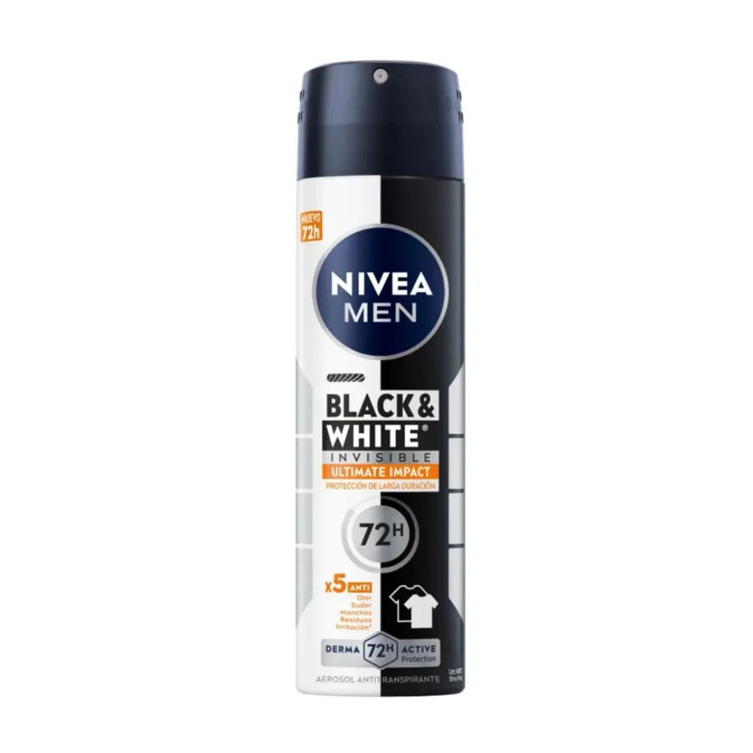 Nivea Spray Varón Black & White Ultimate Impact 150 ml