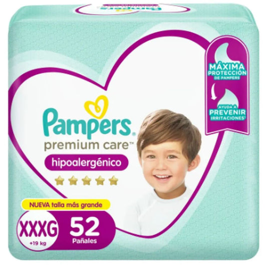 Pampers Premium Care Pañal Talla XXXG / 52 unidades