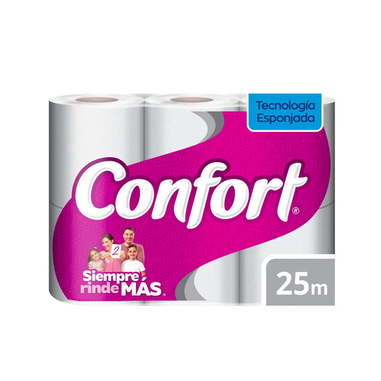 Confort Papel Higiénico Panal 25 Metros x 48 Rollos.