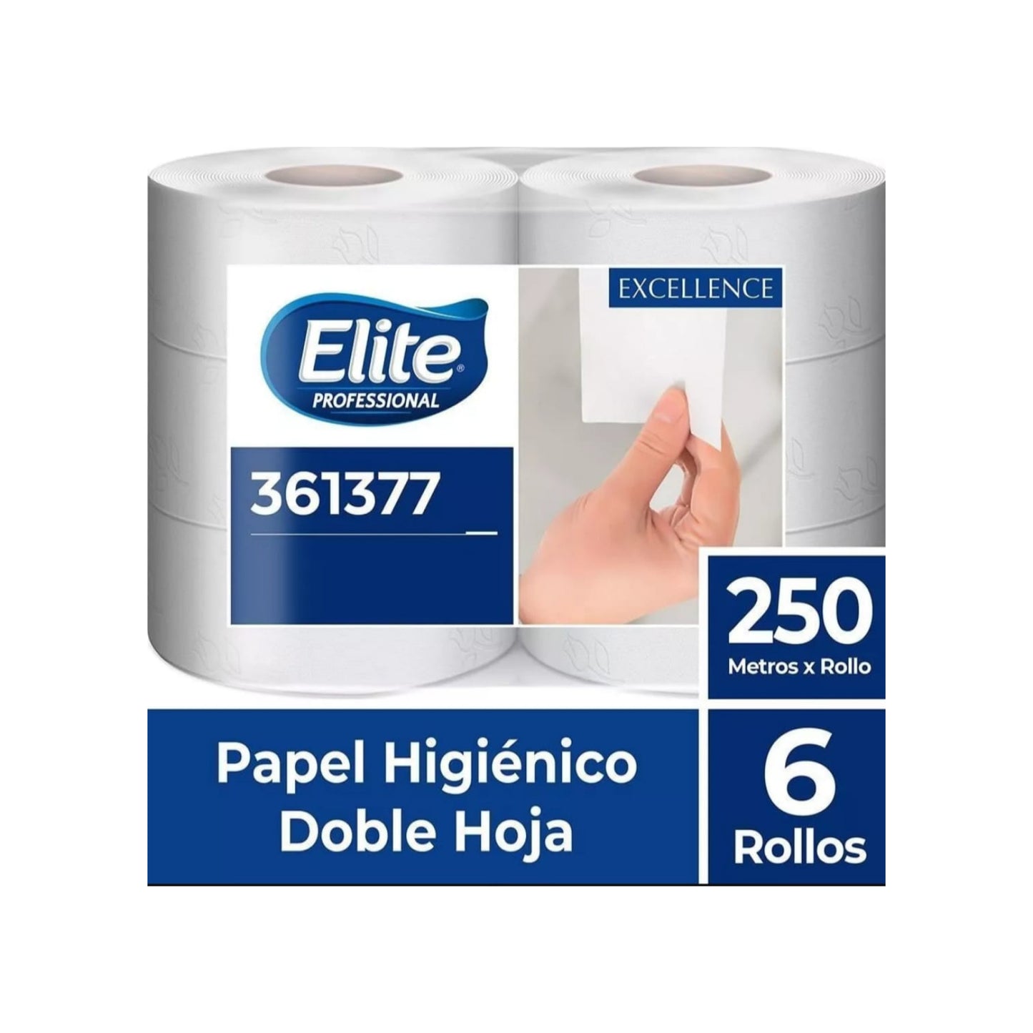 Elite Papel Higiénico Industrial 250 Metros x 6 Rollos