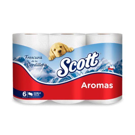 Scott Aromas Papel Higiénico 22 Metros x 6 Rollos (8 paquetes - 48 rollos)