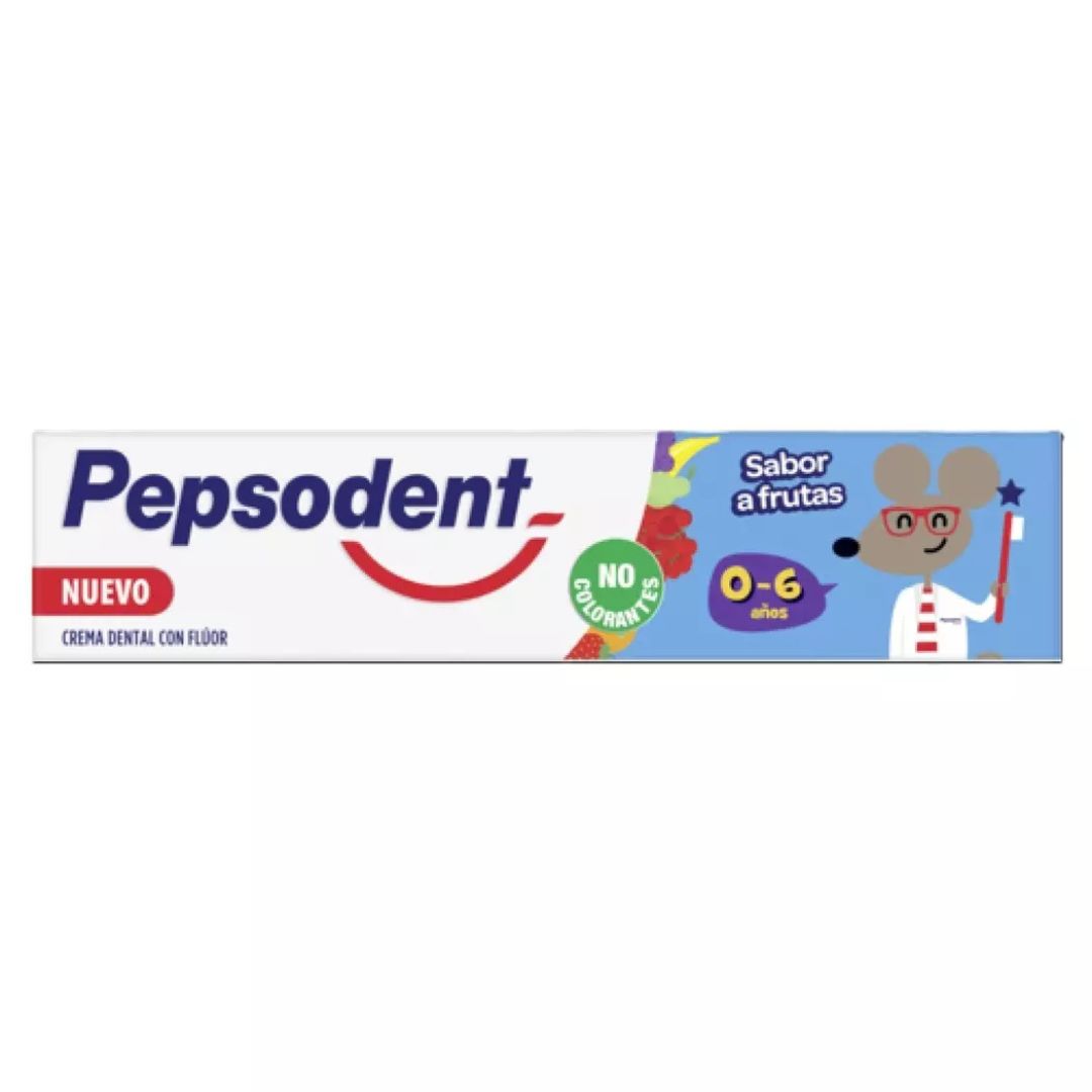 Pepsodent Crema Dental Niños 0 a 6 Años Frutal 90 grs