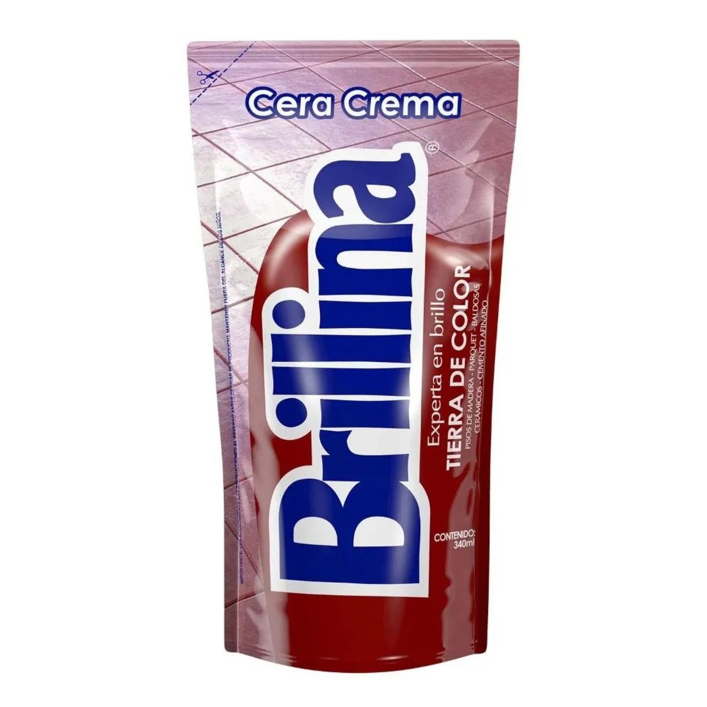 Brillina Cera Crema Tierra de Color 340 ml