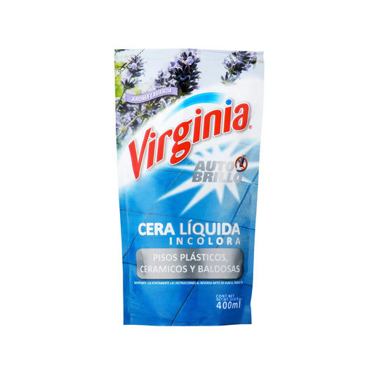 Virginia Cera Líquida Recarga Incolora Autobrillo 400 ml