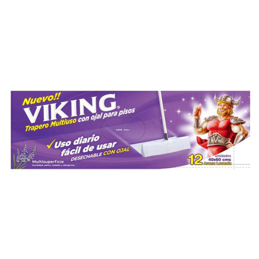 Viking Trapero Húmedo Multiuso Lavanda 12 Unidades