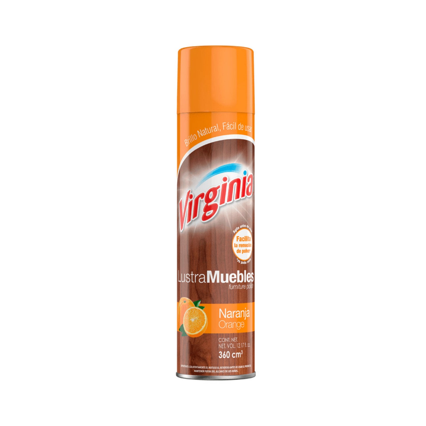 Virginia Lustra Muebles Spray Naranja 360 cc