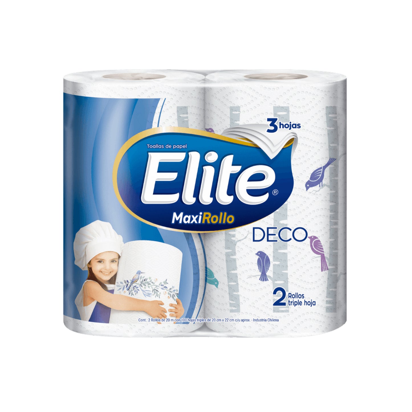 Elite Toalla Maxi Rollos 20 Metros x 2 Rollos (10 paquetes - 20 rollos)