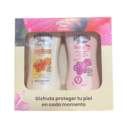 Hawaiin Tropic Pack protector solar 120 ml + Proyector solar baby 120 ml