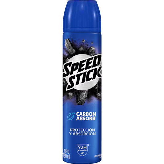 Speed Stick Spray Varón Carbón Absorb 150 ml
