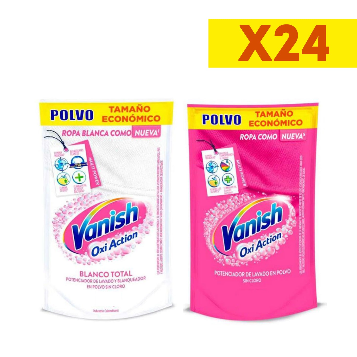 Vanish Quitamanchas Polvo Tira 24 Unidades 30 grs